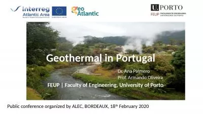Geothermal in Portugal  Dr.