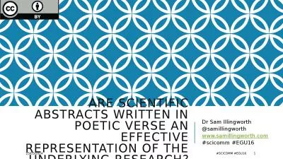 Are Scientific Abstracts Written in Poetic Verse an Effective Representation of the Underlying