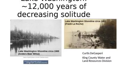 Lake Washington: ~12,000 years of decreasing solitude