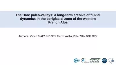 The  Drac  paleo-valleys: a long-term archive of fluvial dynamics in the periglacial zone