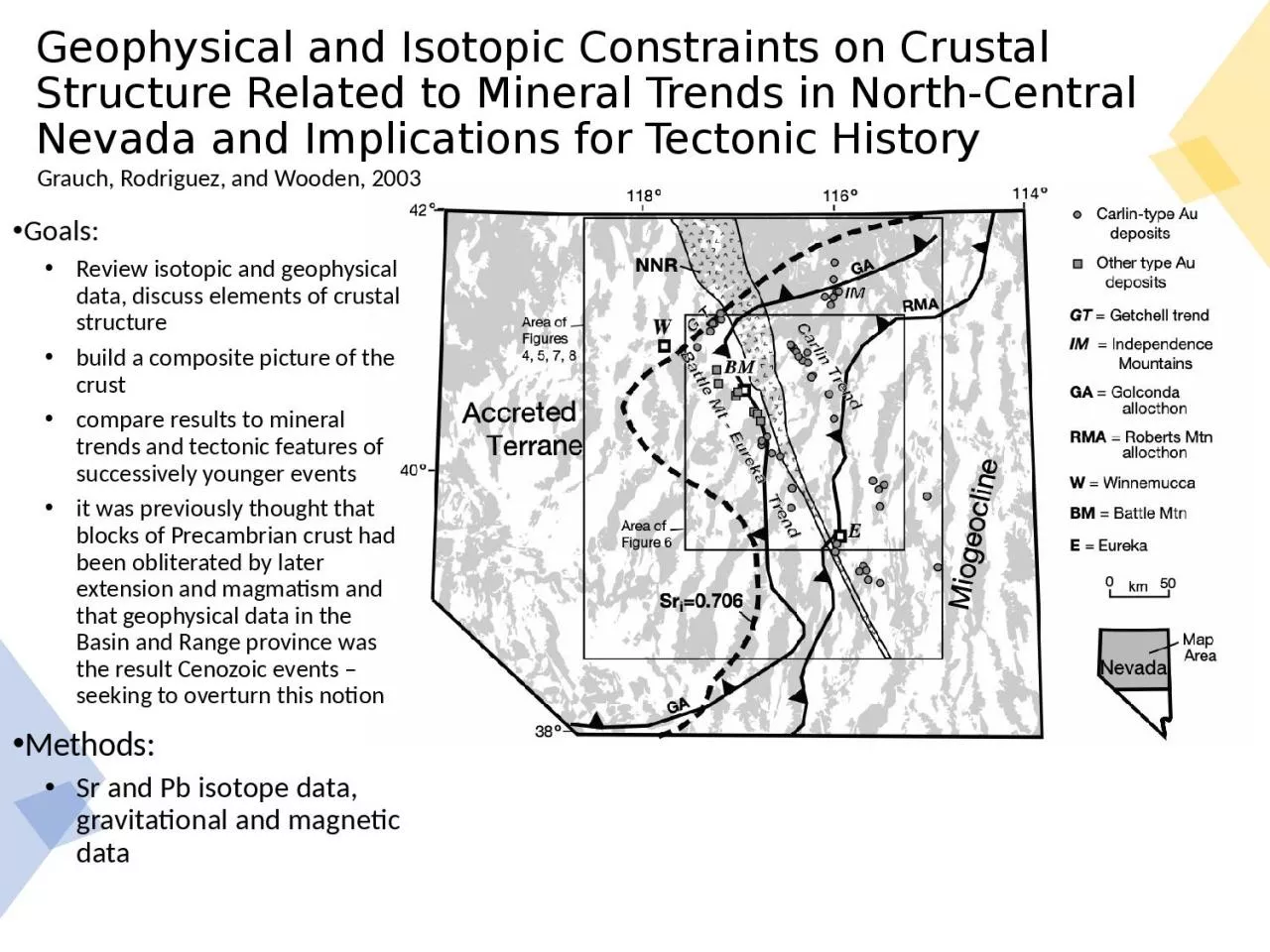 PPT-Geophysical and Isotopic Constraints on Crustal Structure Related to Mineral Trends in