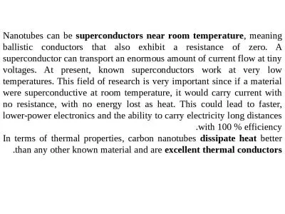Nanotubes can be  superconductors near room tem­perature