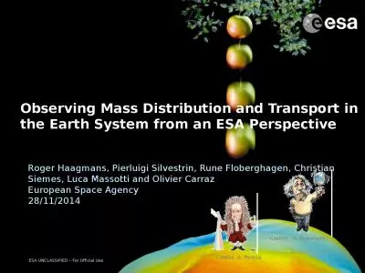 Observing Mass Distribution and Transport in the Earth System from an ESA Perspective