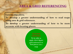 AREA & GRID REFERENCING