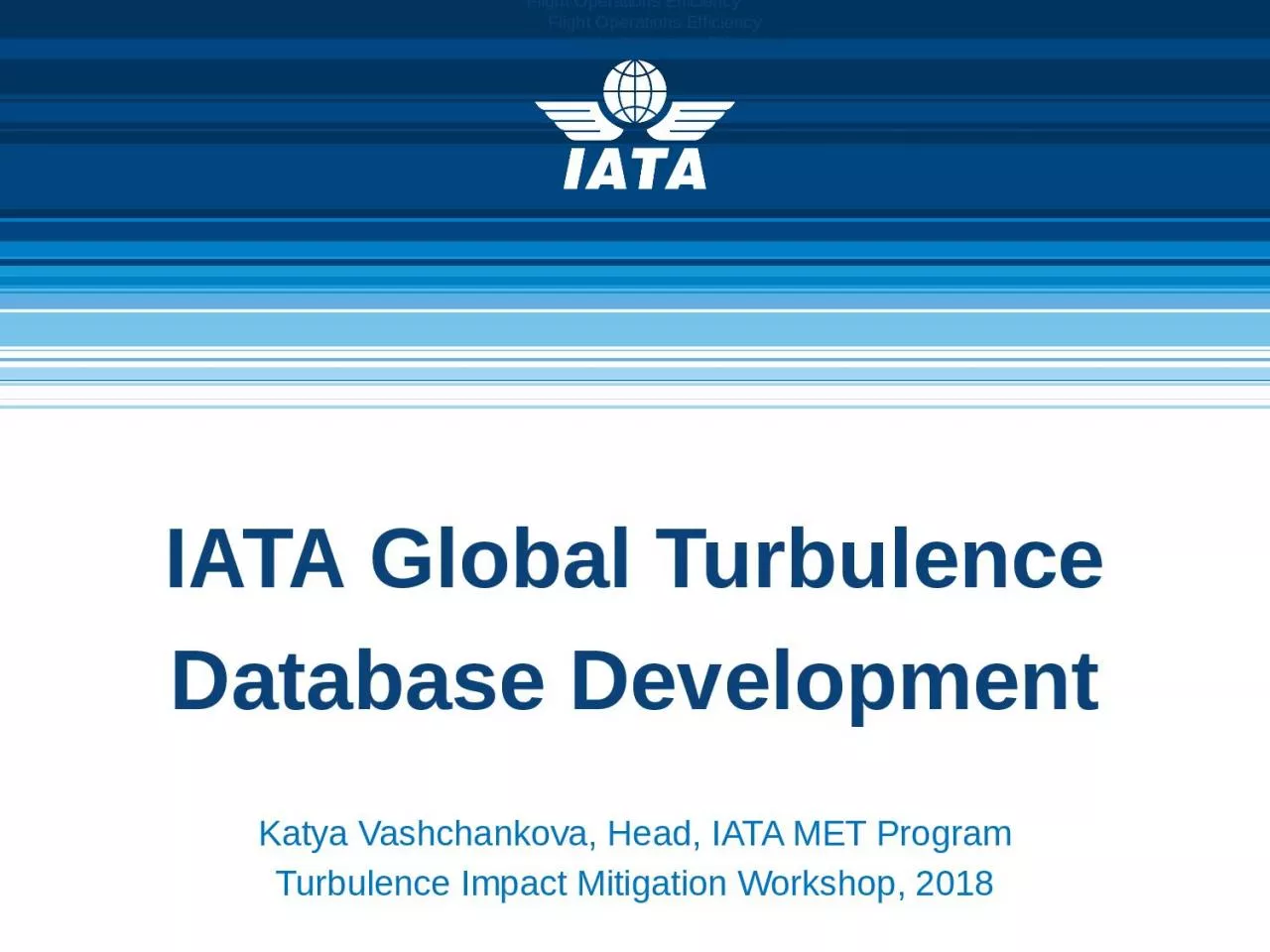 PPT-IATA Global Turbulence Database Development