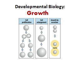 Developmental Biology:  Growth