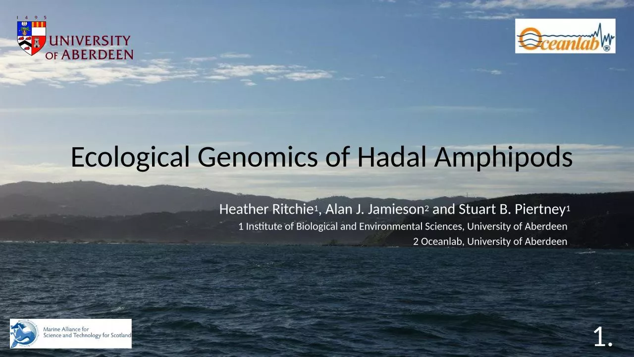 PPT-Ecological Genomics of Hadal