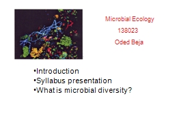 Microbial Ecology 138023