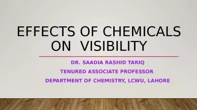 Effects of chemicals on  visibility