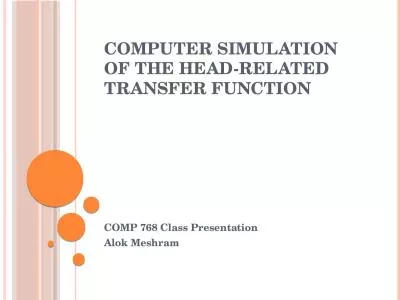 Computer Simulation of the Head-Related Transfer Function