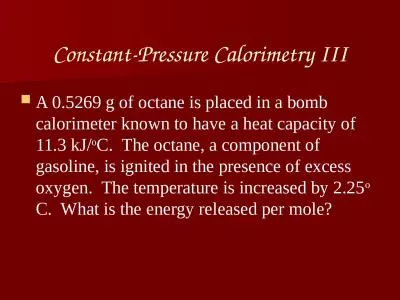 Constant-Pressure  Calorimetry