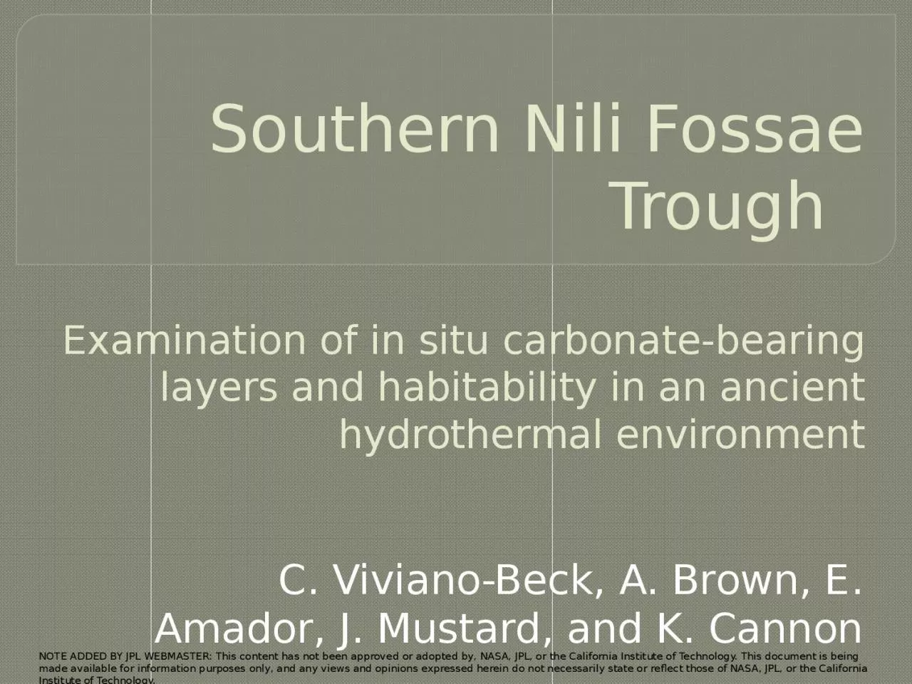 PPT-Southern Nili Fossae Trough