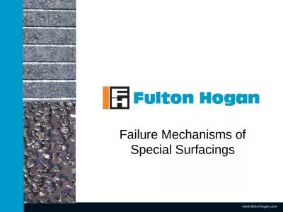 Failure Mechanisms of Special Surfacings