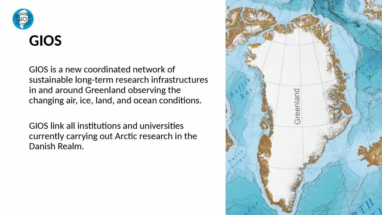 PPT-GIOS GIOS is a new coordinated network of sustainable long-term research infrastructures