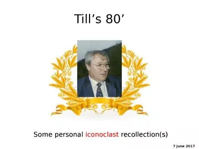 Till’s  80’ Some   personal