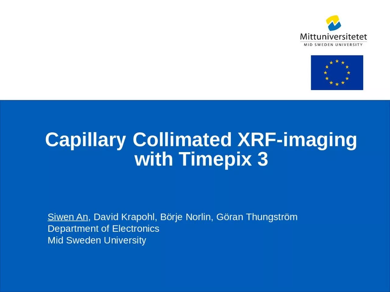 PPT-Capillary Collimated XRF-imaging with