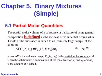 Chapter  5.  Binary Mixtures