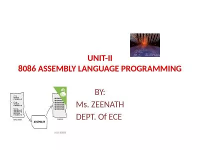 UNIT-II 8086 ASSEMBLY LANGUAGE PROGRAMMING