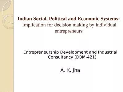 Indian Social, Political and Economic Systems: