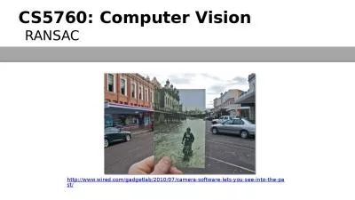 RANSAC CS5760: Computer Vision