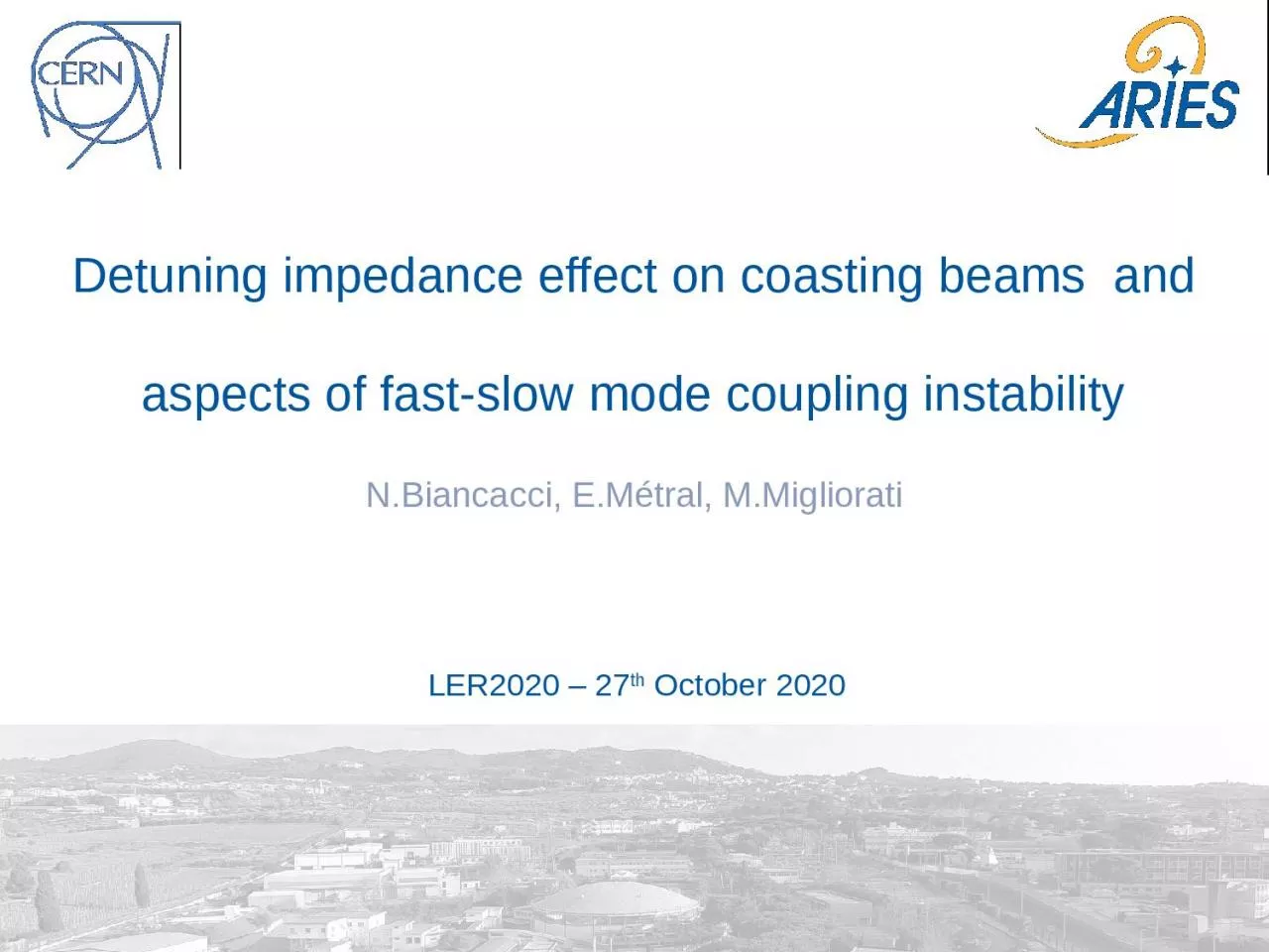 PPT-Detuning impedance effect on coasting beams and