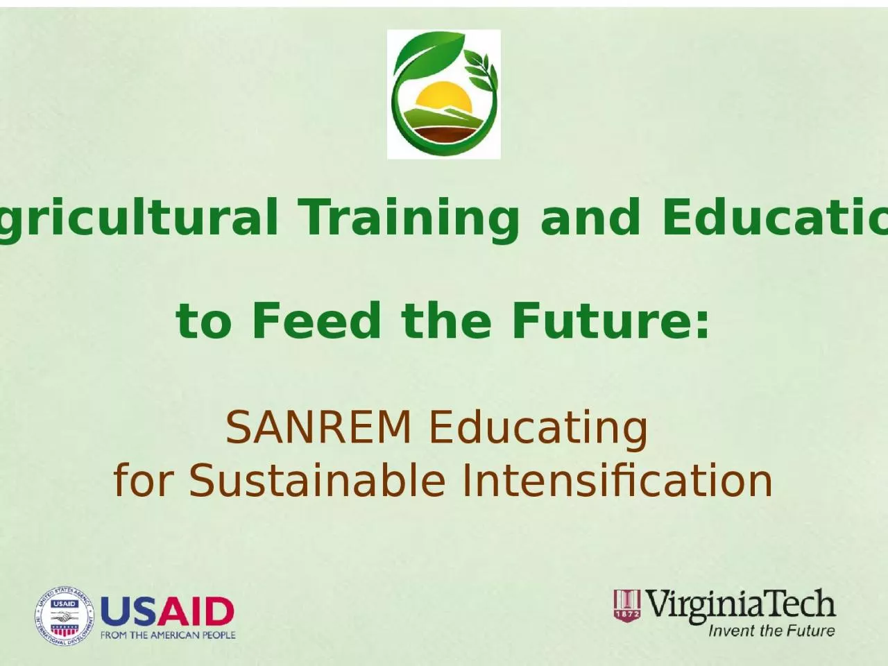 PPT-Agricultural Training and Education