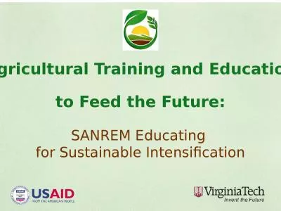 Agricultural Training and Education