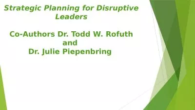 Strategic Planning for Disruptive Leaders