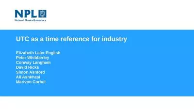 UTC as a time reference for industry