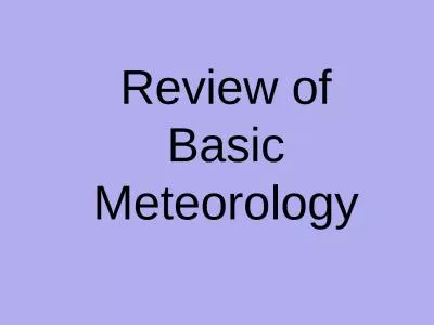 Review of Basic Meteorology