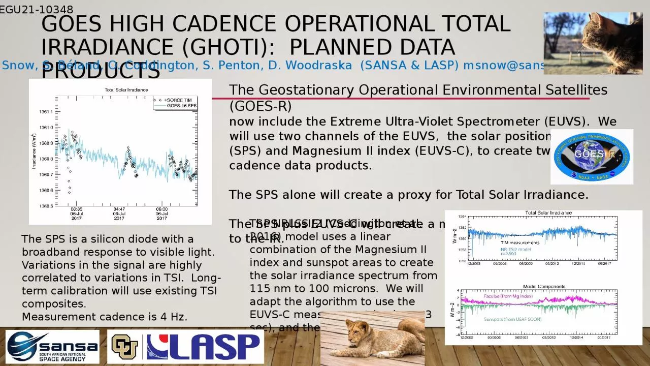 GOES High cadence operational total irradiance (GHOTI):  planned data products