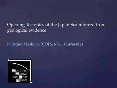 Opening  Tectonics of the Japan Sea inferred from geological