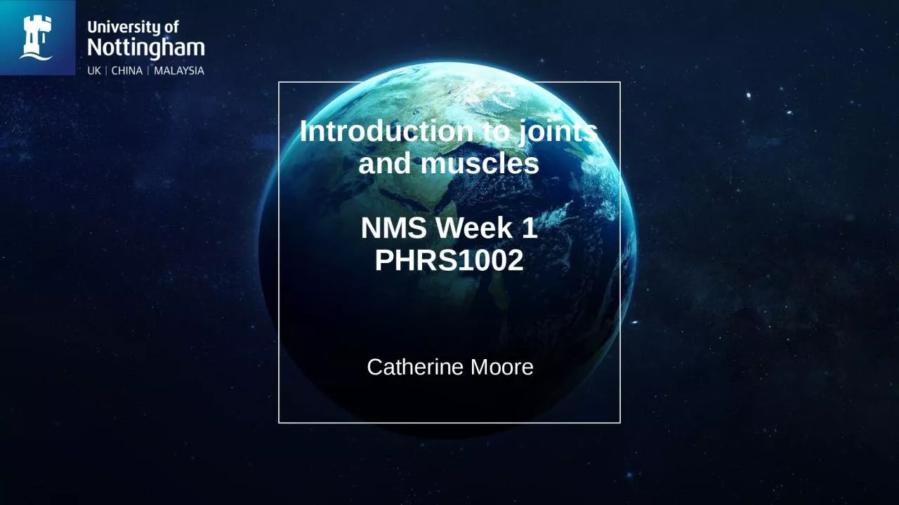 PPT-Introduction to joints and muscles