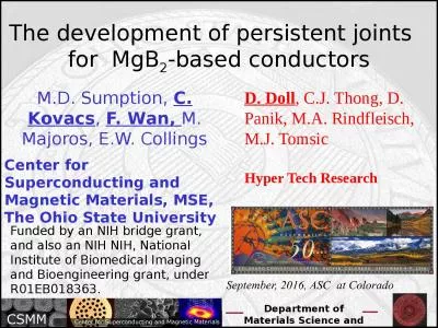 The development of persistent joints for  MgB