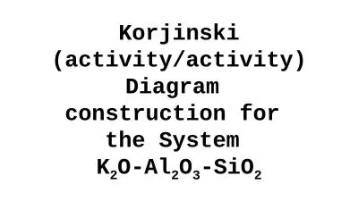 Korjinski  (activity/activity) Diagram