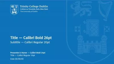 Title — Calibri Bold 26pt