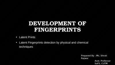 Development of fingerprints