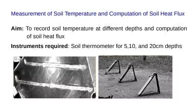 Measurement of Soil Temperature and Computation of Soil Heat Flux
