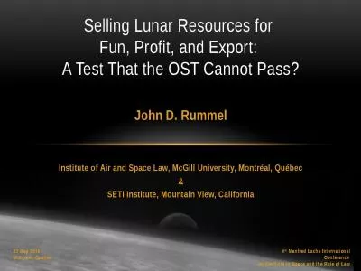 Selling  Lunar Resources for