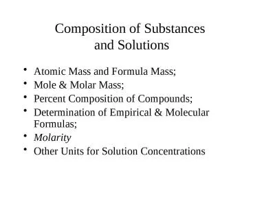 Composition of Substances