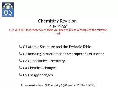 Chemistry Revision  AQA