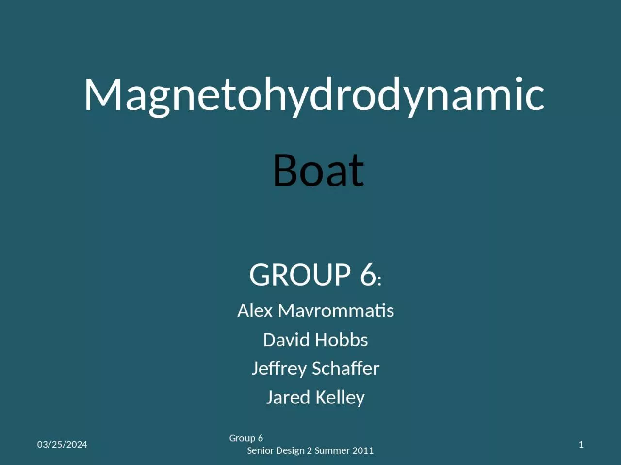 PPT-Magnetohydrodynamic GROUP 6