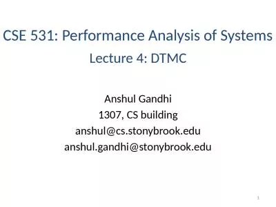 CSE 531: Performance Analysis of Systems