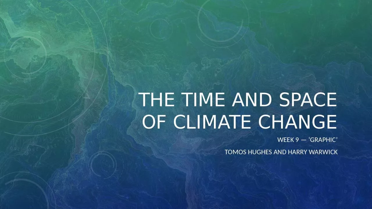 PPT-The time and space of climate change