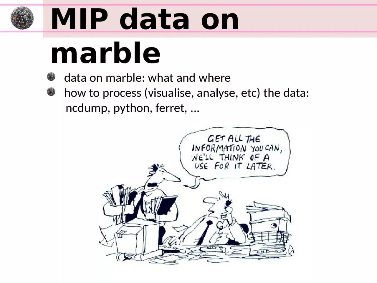 PPT-data on marble: what and where