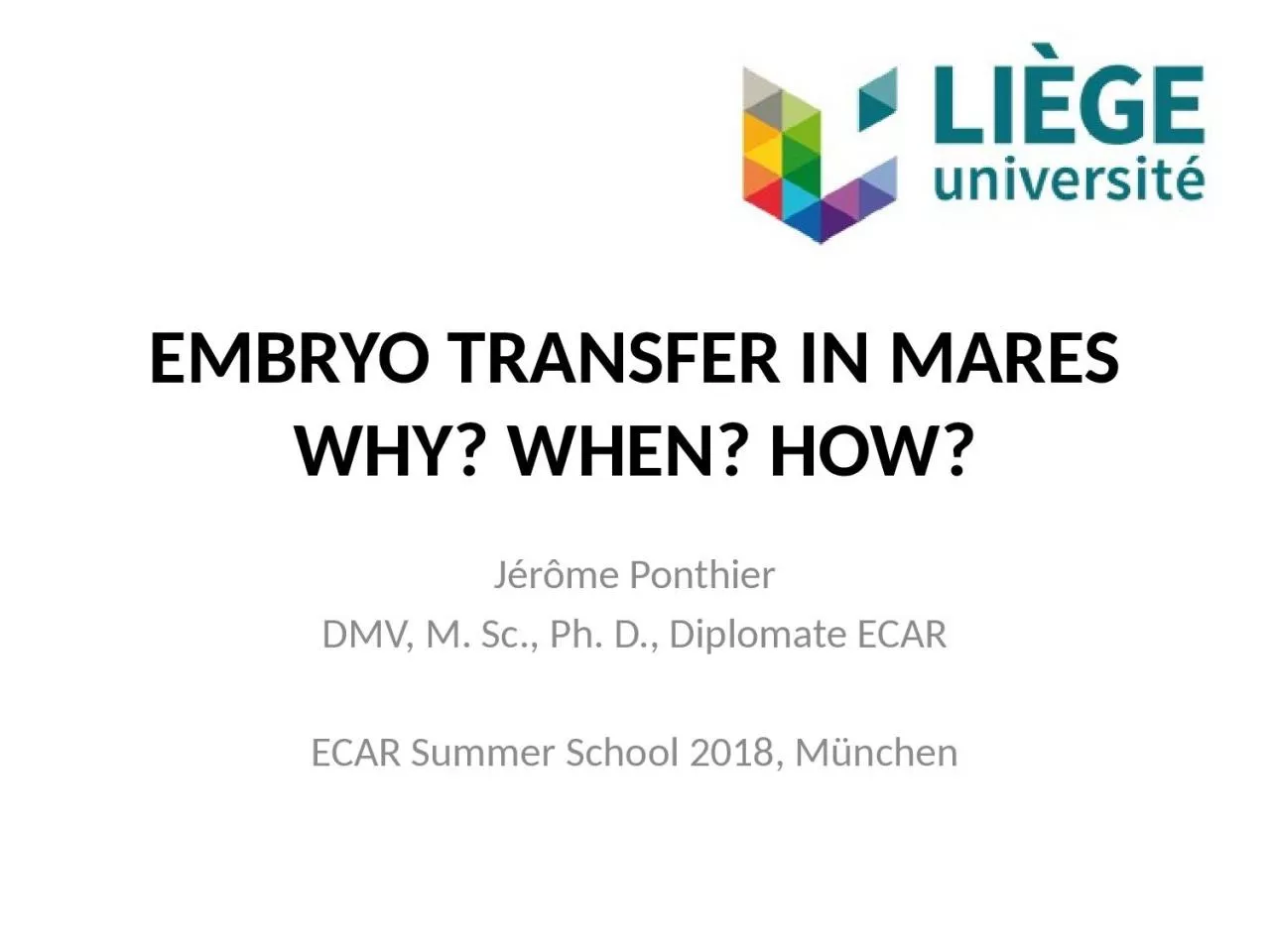 PPT-Embryo Transfer in Mares