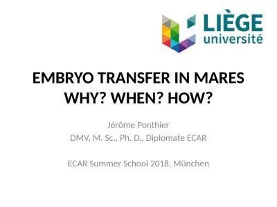 Embryo Transfer in Mares