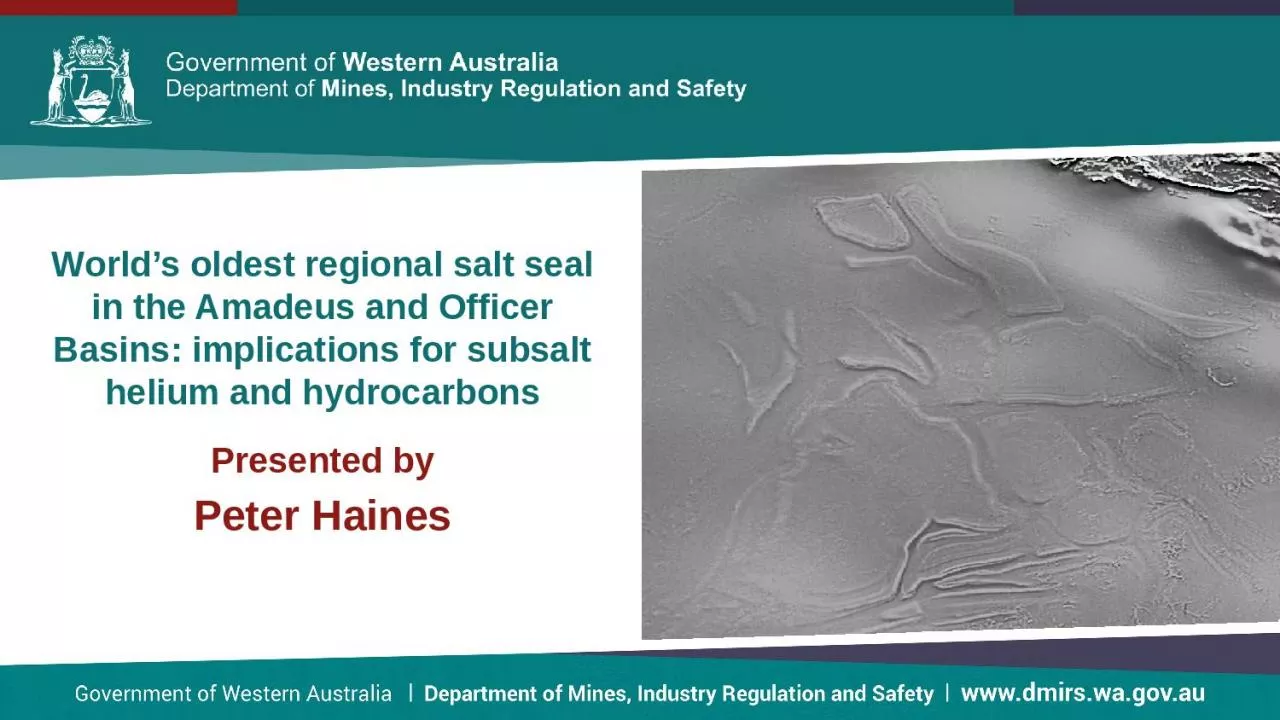 World’s oldest regional salt seal in the Amadeus and Officer Basins: implications for