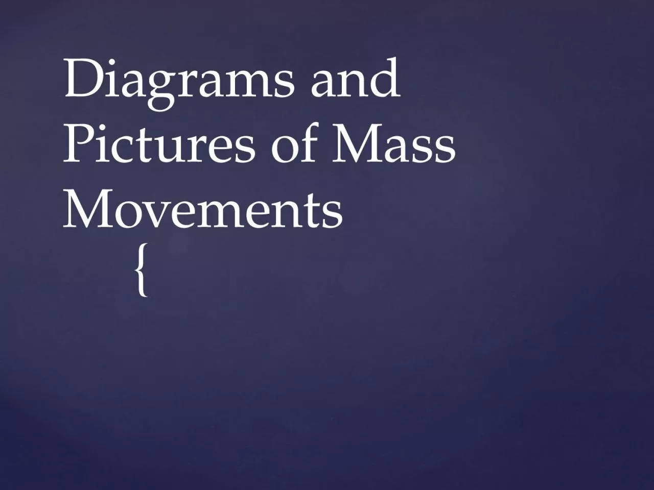 PPT-Diagrams and Pictures of Mass Movements