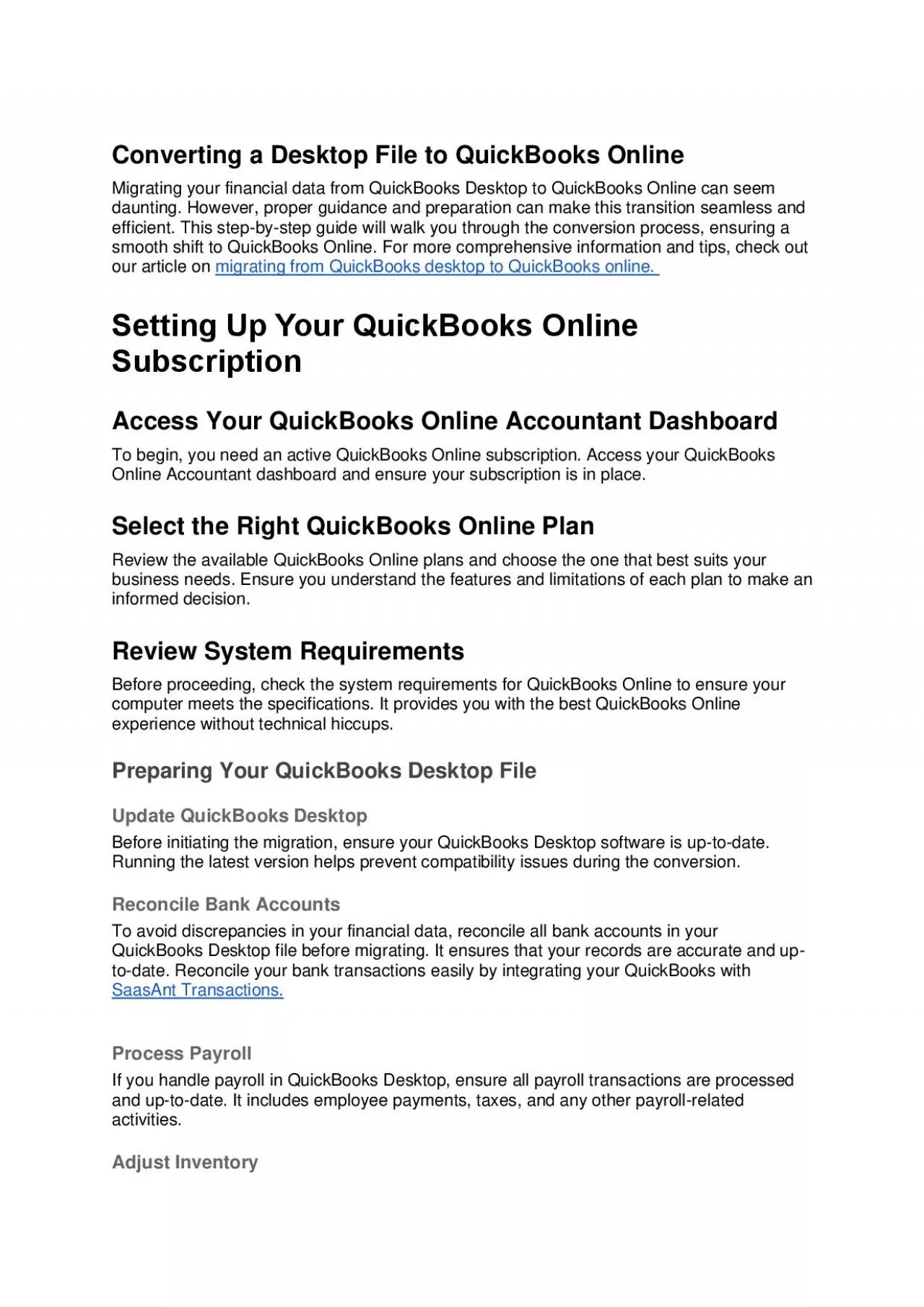 PDF-Converting a Desktop File to QuickBooks Online